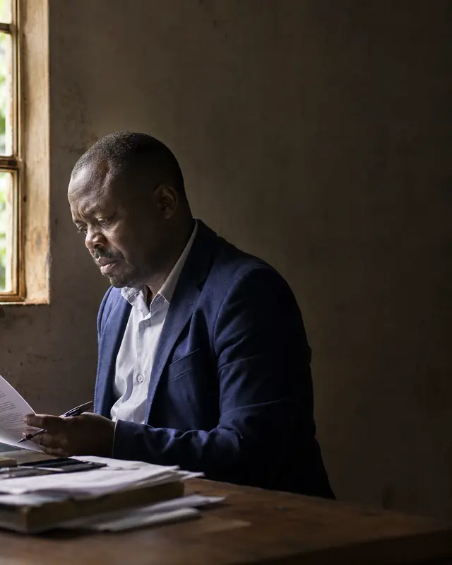 Reading a document by a window