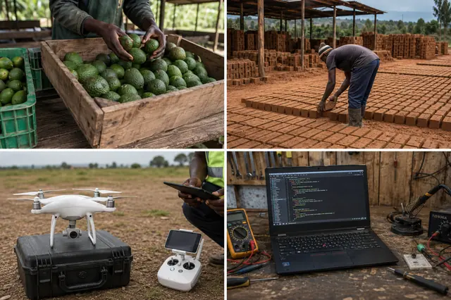 Four kinds of work at once